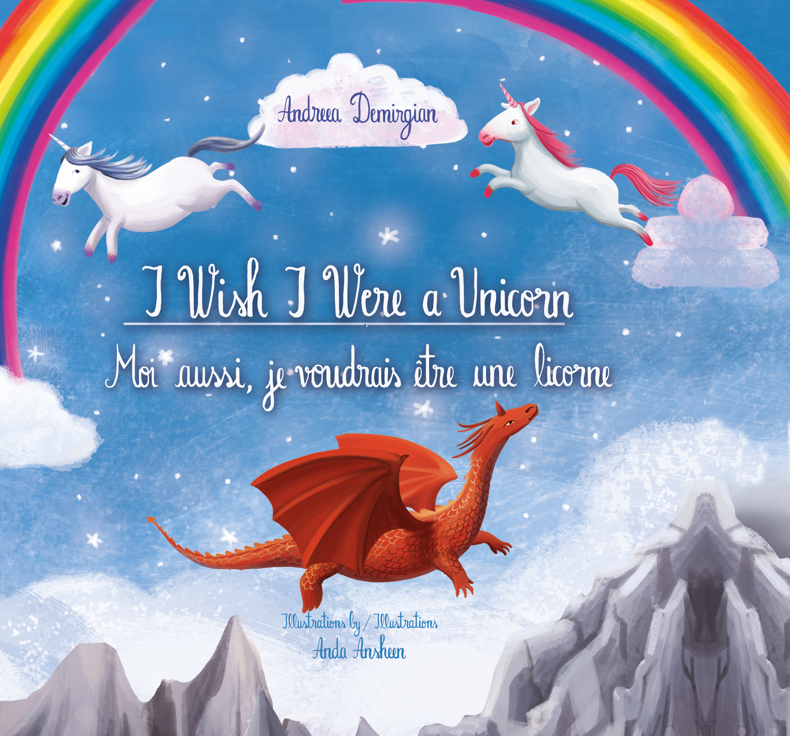 Front Cover "I Wish I Were a Unicorn" - English - French version